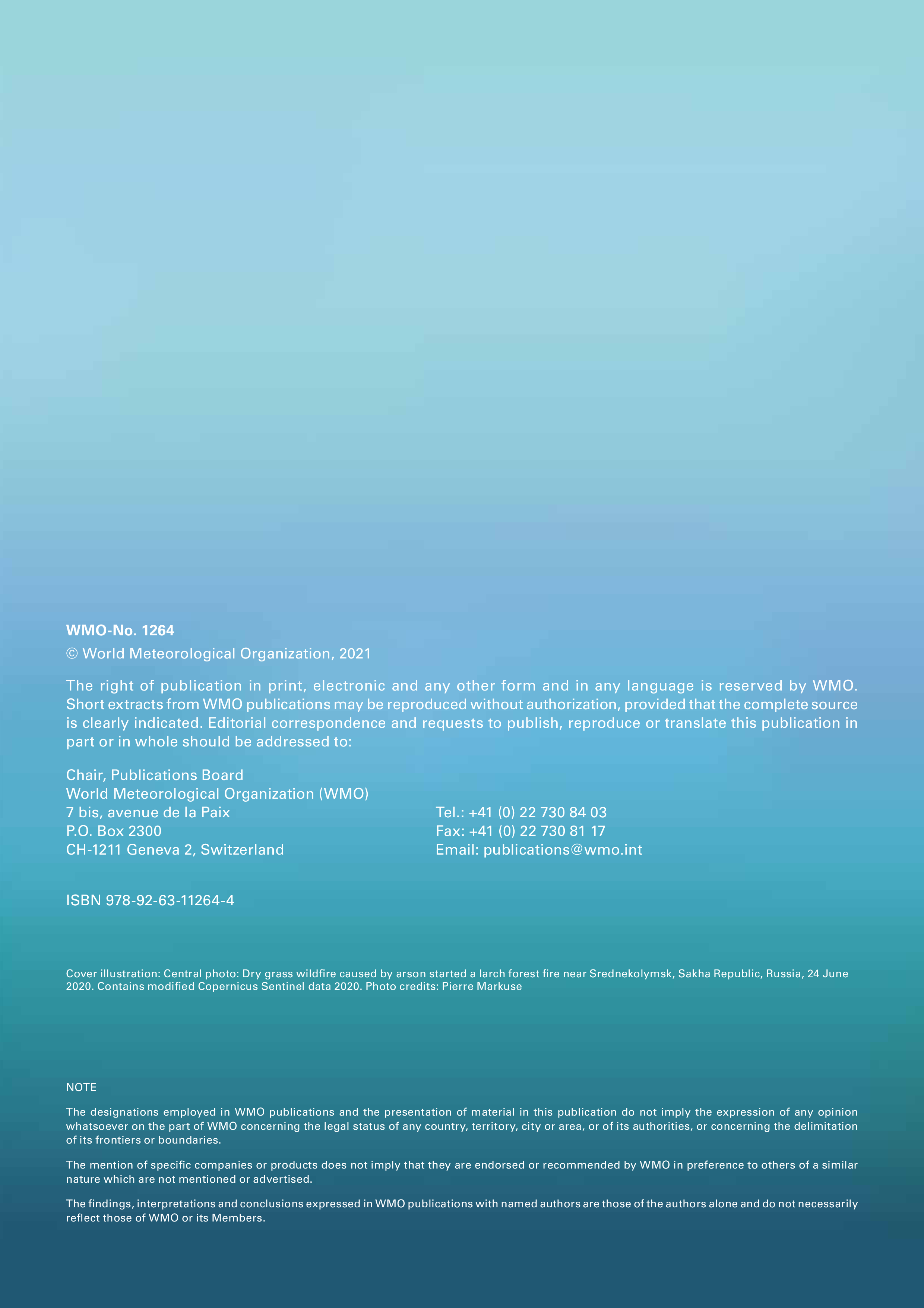 世界气象组织(WMO):2020年全球气候状况报告(英文版)